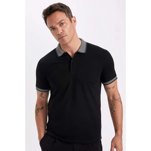 Slim Fit Dar Kesim Kısa Kollu Pamuklu Polo Tişört D0033AXNS