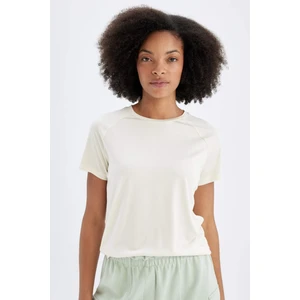 DeFactoFit Crop Bisiklet Yaka Sporcu Modal Kısa Kollu Tişört D1280AX24HS
