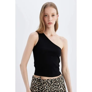 Slim Fit Dar Kesim Tek Omuzlu Fitilli Kaşkorse Casual Atlet A7453AX24SM