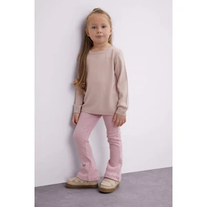Kız Bebek İspanyol Paça Fitilli Kaşkorse Beli Lastikli Basic Düz Tayt Z4739A224AU