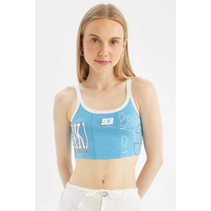 Coool Fitted Baskılı Crop Askılı Atlet D1421AX24SM