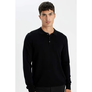 Standart Fit Normal Kesim Polo Yaka Yumuşak Dokulu Premium Triko Kazak D0454AX24AU