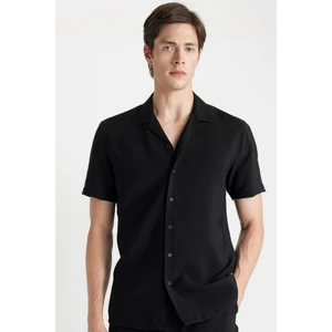 Modern Fit Yazlık Polo Yaka Basic Düz Aerobin Kısa Kollu Gömlek V8406AZ24SM