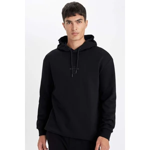 %100 Pamuk Relax Fit Kapüşonlu Baskılı Sweatshirt Y9652AZ24AU
