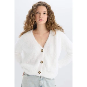 Oversize Geniş Kalıp V Yaka Triko Hırka K7886AZNS
