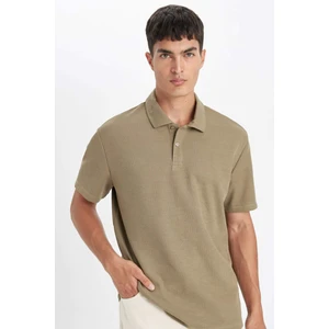 New Regular Fit Polo Yaka Basic Düz Kısa Kollu Tişört B4939AX24AU