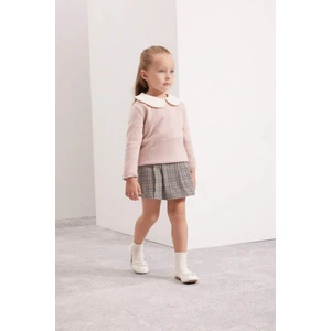 Kız Bebek Beli Lastikli Ekose Desenli Flanel Etek D2858A524AU