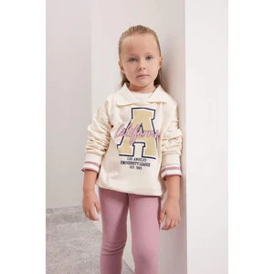 Kız Bebek Gömlek Yaka Baskılı Okul Sweatshirt D2854A524AU