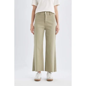 Culotte Yüksek Bel Paça Ucu Kesik Crop Jean Pantolon D2966AX24HS