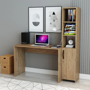 İzco Design Atlantik Çam Ofis Masası – Modern Ders Çalışma ve Bilgisayar Masası | Fonksiyonel Çalışma Masası