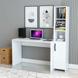 İzco Design Kitaplıklı Çalışma Masası
