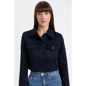 Crop Gömlek Yaka Düğmeli Cep Detaylı Blazer Ceket D4276AX24AU