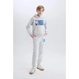 Erkek Çocuk NBA Wordmark Gri Beli Paçası Lastikli Cepli Jogger Eşofman Altı D4259A824WN