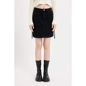 Fashion Fit Kargo Cepli Jean Mini Etek D4421AX24AU