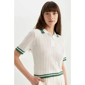 Regular Fit Polo Yaka Kısa Kollu Triko Tişört C6002AX24SM