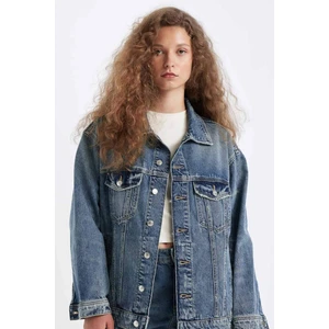 Oversize Geniş Kalıp Düğmeli Denim Ceket D4171AX24WN