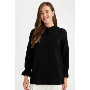 Regular Fit Basic Düz Uzun Kollu Gömlek B1558AX24AU