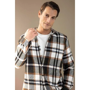 Regular Fit Kareli Oduncu Flanel Uzun Kollu Gömlek S9275AZ24AU