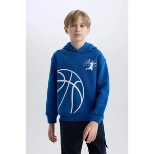 Erkek Çocuk Kapüşonlu Spor Baskılı Sweatshirt D4346A824WN