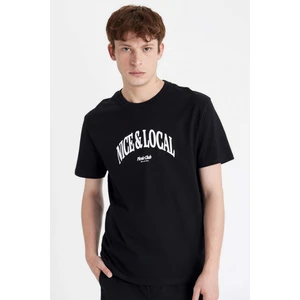Regular Fit Bisiklet Yaka Baskılı Kısa Kollu Tişört D4765AX24SM