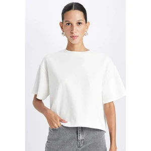 Relax Fit Bisiklet Yaka Basic Düz Kısa Kollu Tişört C7630AX24AU