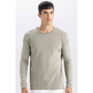 Relax Fit Bisiklet Yaka Basic Düz Triko Kazak D3278AX24WN