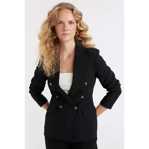 Oversize Geniş Kalıp Gömlek Yaka Düğmeli Basic Düz Blazer Ceket D3155AX24AU