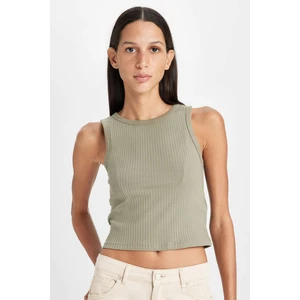Slim Fit Dar Kesim Halter Yaka Basic Düz Fitilli Kaşkorse Atlet A8859AX24AU