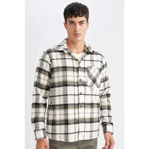 Regular Fit Kareli Oduncu Flanel Uzun Kollu Gömlek D1659AX24AU