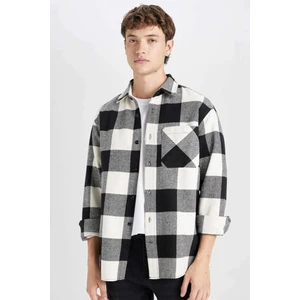 Regular Fit Kareli Oduncu Uzun Kollu Gömlek D3298AX24WN