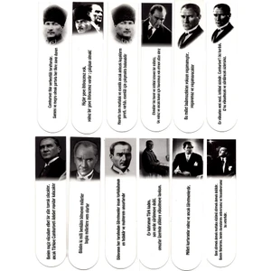 Atatürk Kitap Ayracı 12 Ayrı Çeşit Set