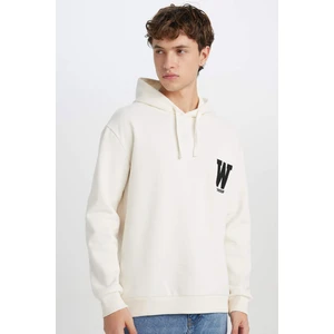 Relax Fit Kapüşonlu Baskılı Kalın Sweatshirt D2171AX24AU