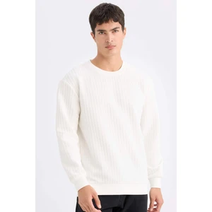 Regular Fit Bisiklet Yaka Jakarlı Sweatshirt D5391AX24AU