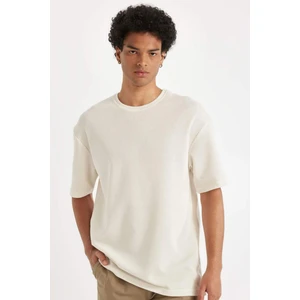 Comfort Regular Fit Rahat Kesim Bisiklet Yaka Kısa Kollu Ağır Kumaş Basic Düz Tişört B4444AX24AU