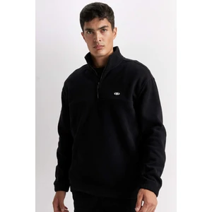 Relax Fit Dik Yaka Fermuarlı Polar Sweatshirt D2348AX24AU