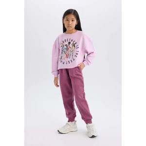 Kız Çocuk Beli Paçası Lastikli Basic Düz Jogger Eşofman Altı D6067A824WN