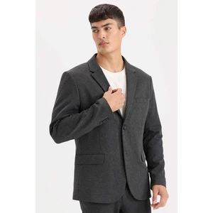 Slim Fit Dar Kesim Ceket Yaka Düğmeli Blazer Ceket D6074AX24AU