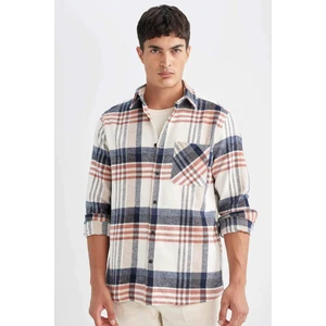 Regular Fit Kareli Oduncu Flanel Uzun Kollu Gömlek D4180AX24WN