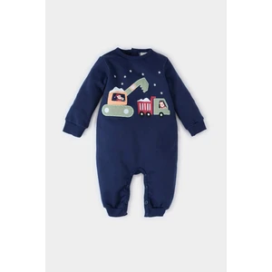 Erkek Bebek Yenidoğan Yılbaşı Temalı Uzun Kollu Tulum D6511A524WN