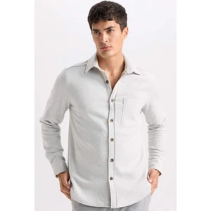 Regular Fit Oduncu Cep Detaylı Basic Düz Uzun Kollu Gömlek A5515AX24AU