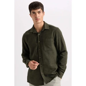 Regular Fit Oduncu Cep Detaylı Basic Düz Uzun Kollu Gömlek A5515AX24AU