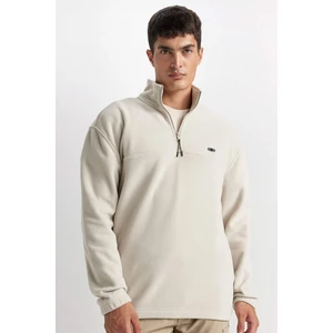 Relax Fit Dik Yaka Fermuarlı Polar Sweatshirt D2348AX24AU