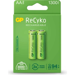 AA 1300 mAh Şarjlı Kalem Pil 2'li Paket GP130AAHCEMTR-2GB