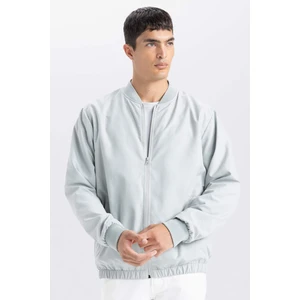 Su Geçirmez Regular Fit Kolej Yaka Fermuarlı Cepli Mevsimlik Baharlık Bomber Mont D7447AX24AU