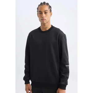 DeFactoFit Standart Fit Bisiklet Yaka Basic Düz Sporcu Sweatshirt E0073AX24WN