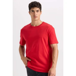 New Regular Fit Bisiklet Yaka Basic Düz Kısa Kollu Tişört E1091AXNS
