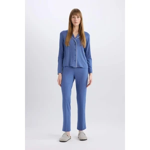 Fall in Love Pijama Takımı Regular Fit Uzun Kollu Üst Uzun Alt E1804AX24WN