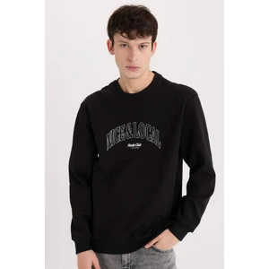 Regular Fit Bisiklet Yaka Baskılı Sweatshirt E3205AX24WN