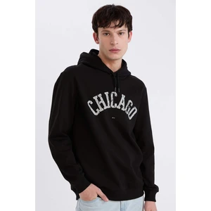 Regular Fit Kapüşonlu Baskılı Sweatshirt E3208AX24WN