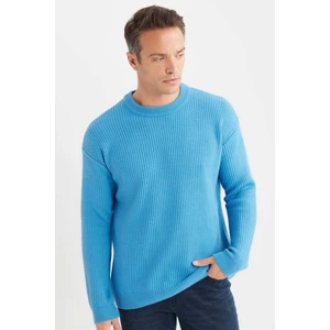 Oversize Geniş Kalıp Bisiklet Yaka Triko Kazak B9718AX24WN